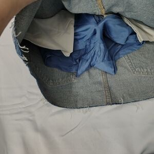 Denim Skirt with Blue Lining
